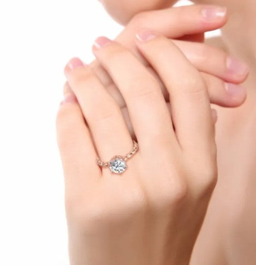 925 Silver Diamond Ring | Minimalist Design