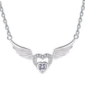 925 Silver Minimalist Angel Wings Pendant Necklace