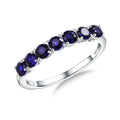 Blue Sapphire Wedding Band | 925 Silver September Birthstone Ring