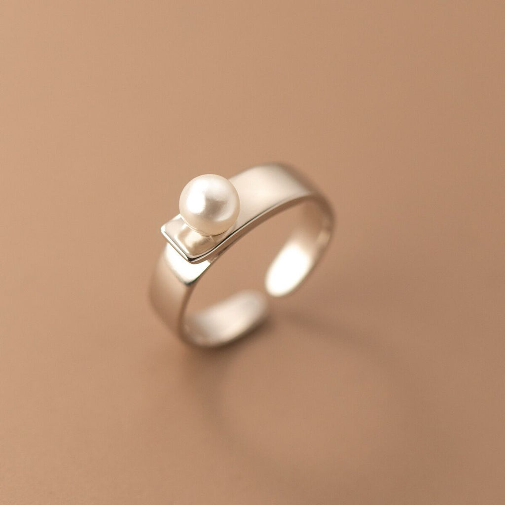 Korean Pearl Ring | Minimalist Design for Women