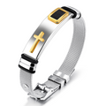 Titanium Steel Cross Bracelet for Men | Religious Men's Jewelry