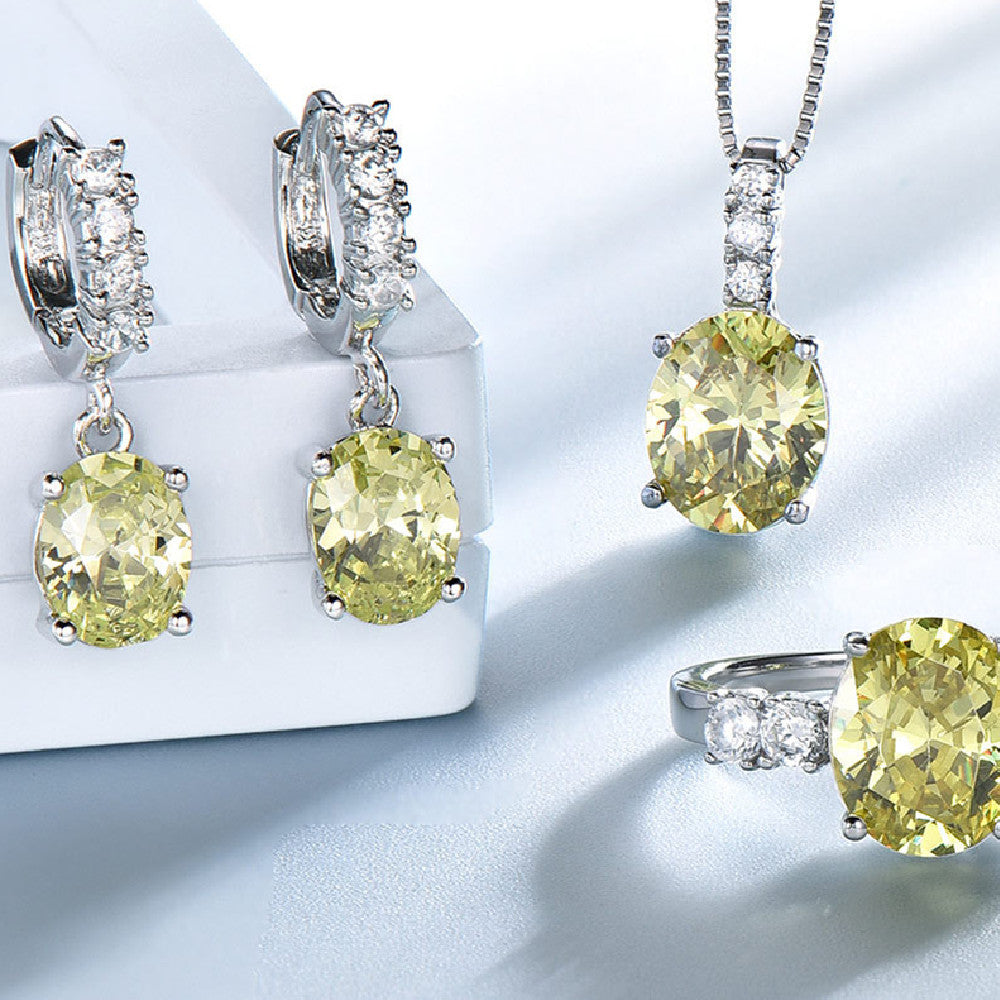 Fashion Pendant Ring and Earring Jewelry Set