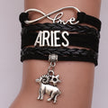 12 Zodiac Woven Leather Bracelet Set | Astrology Collection
