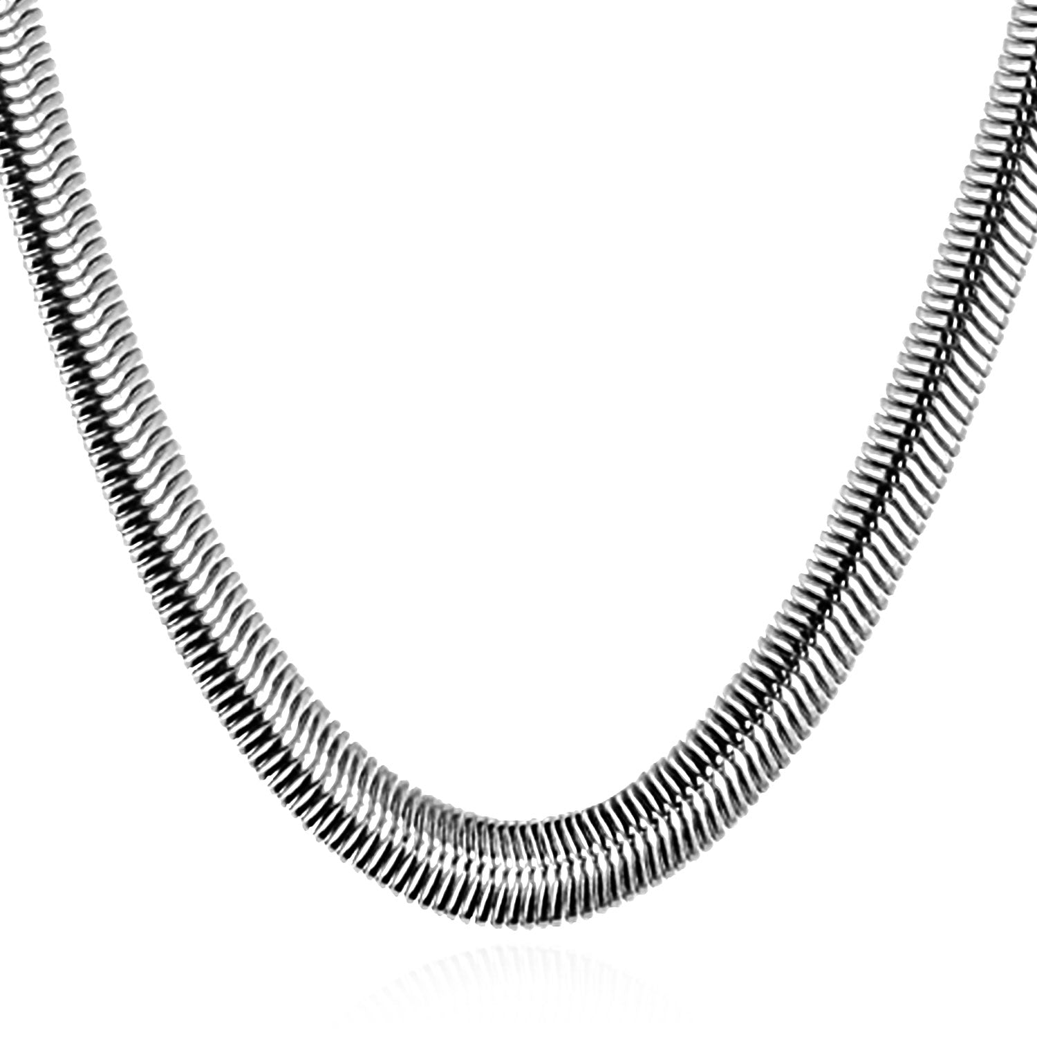 Titanium Steel Snake Bone Chain Necklace in Alloy