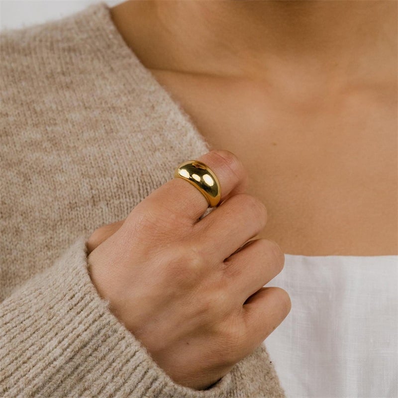 Lyra Gold Ring | Minimalist Stainless Steel