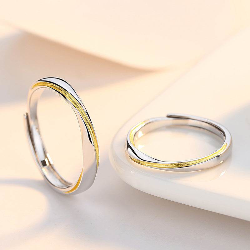 925 Silver Möbius Couples Ring | Minimalist Design