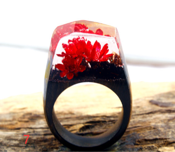 Time Ring | Resin & Wood Minimalist Ring