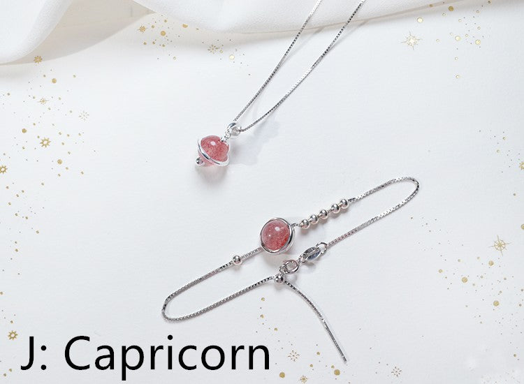 Astrology Birthstone Necklace in 925 Silver Custom
