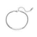 Thick Snake Chain Bracelet with Stainless Steel Beads