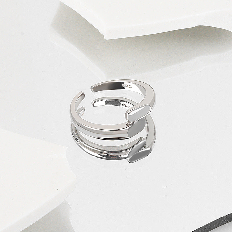 Korean Style Minimalist Lines Ring for Women