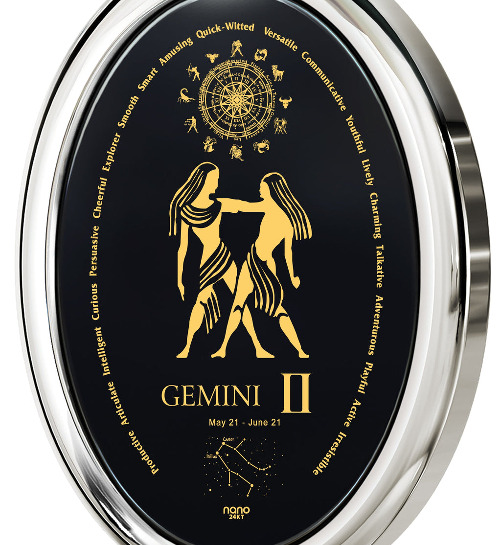 Gemini Zodiac Necklace | Dainty Astrology Pendant for Women