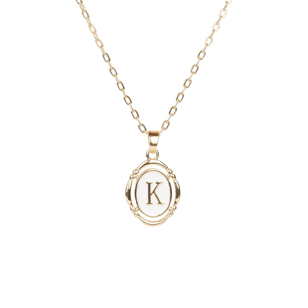 KEYUN Initial Necklaces for Women Trendy Gold Letter Charm Necklace Fashion Simple Everyday Jewelry for Women Gold K