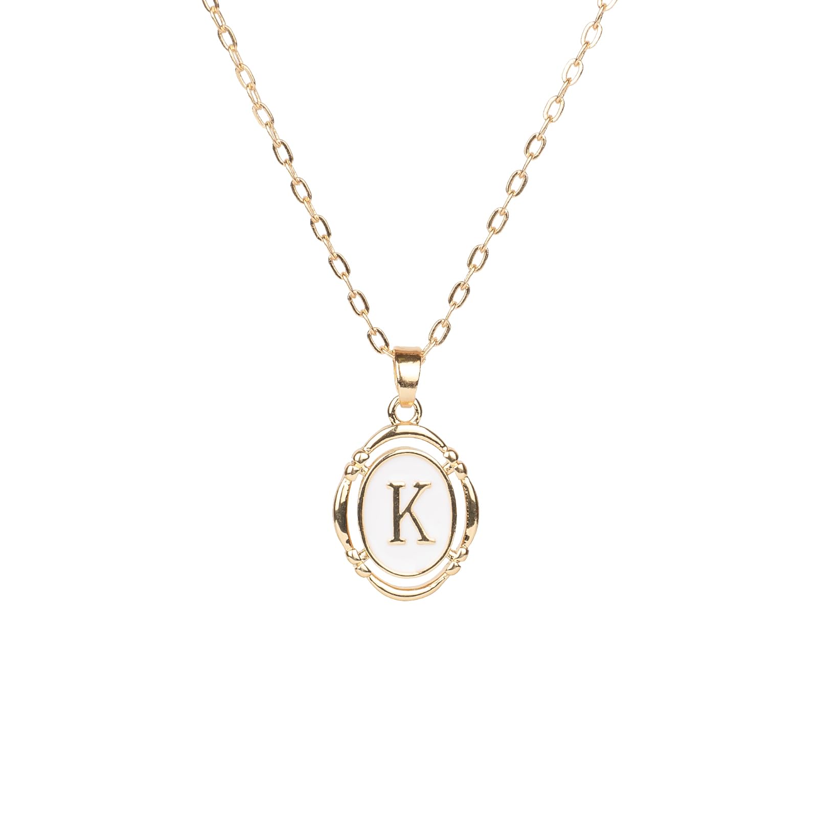 KEYUN Initial Necklaces for Women Trendy Gold Letter Charm Necklace Fashion Simple Everyday Jewelry for Women Gold K