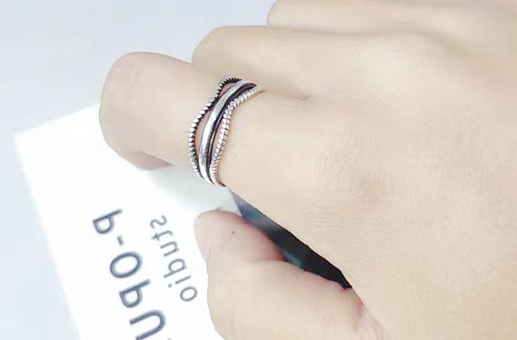 Twisted Open Ring, Wavy Ring, Minimalist Style Ring