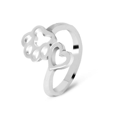 Cat Paw Open Ring | Cute Adjustable Ring