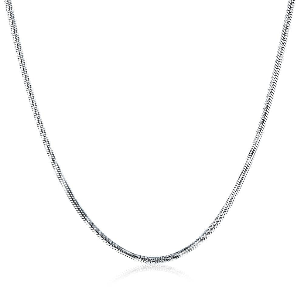 Savlano 925 Sterling Silver Solid Italian Round Diamond Cut Snake Chain Necklace For Men & Women - Made in Italy Comes in 0.8mm 1mm 1.2mm 1.5mm 2mm & 3mm With a Gift Box (24 2mm)