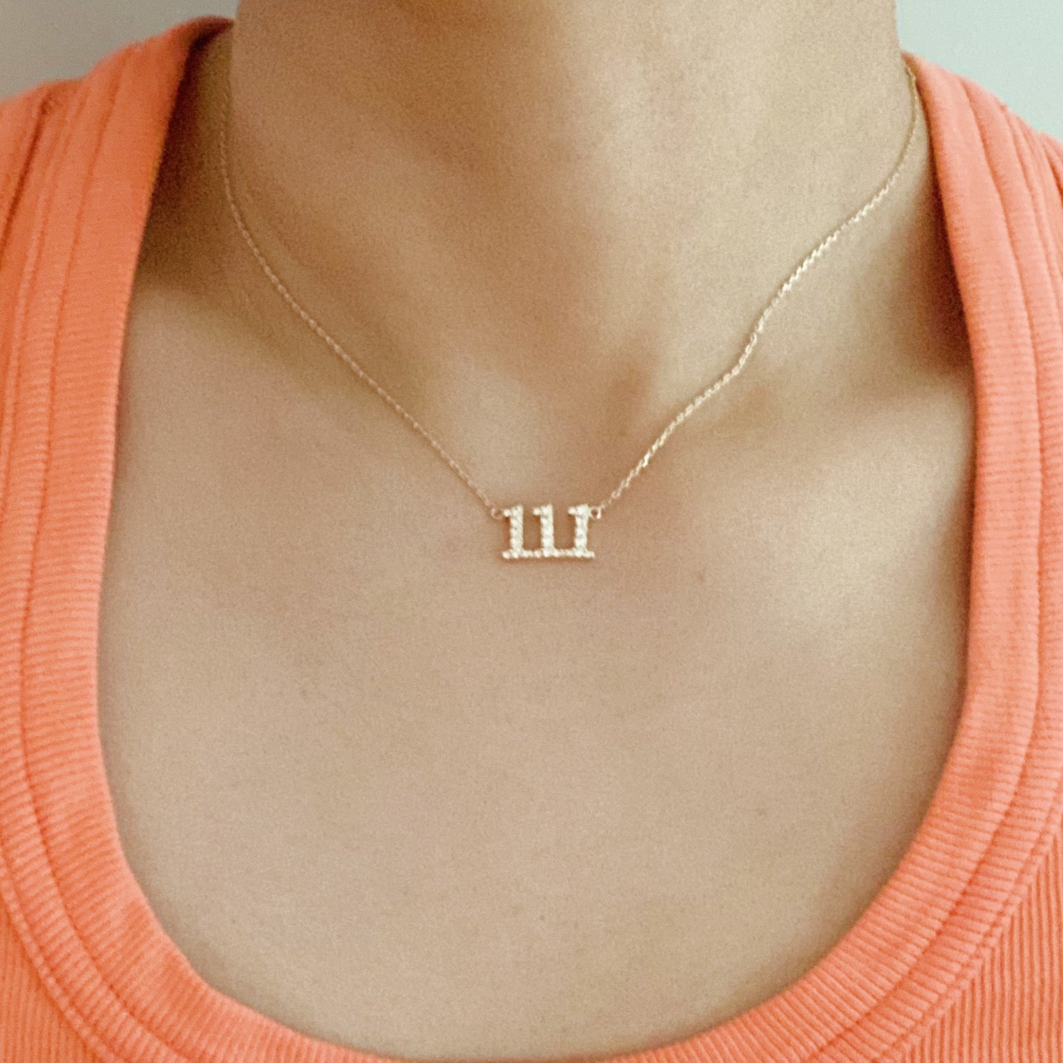 Dainty Angel Number Necklace