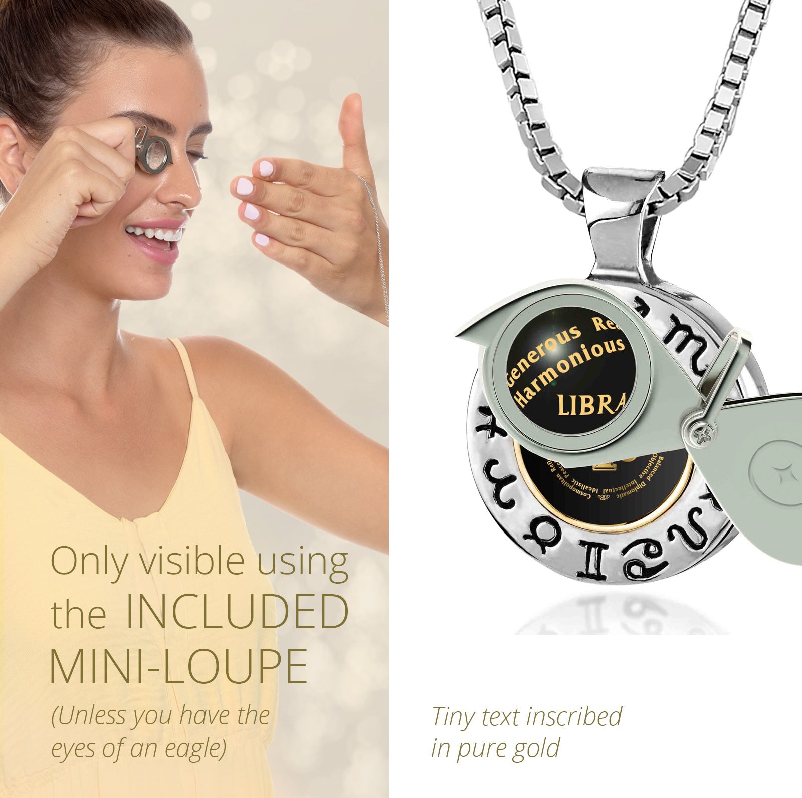 Libra Zodiac Necklace | Dainty Astrology Pendant Gift for Women