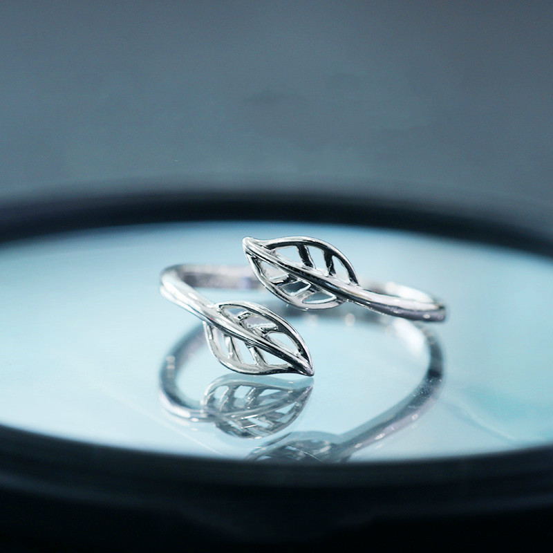 Maple Leaf Open Ring | Nature-Inspired Adjustable Ring