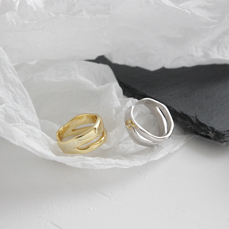 Double Layer Open Ring | S925 Silver Women's Ring