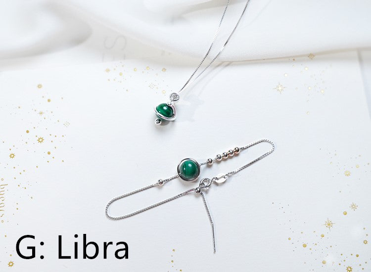 Astrology Birthstone Necklace in 925 Silver Custom
