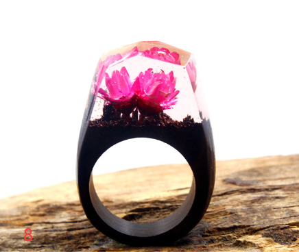 Time Ring | Resin & Wood Minimalist Ring