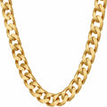 LIFETIME JEWELRY 8mm Cuban Curb Link Chain Necklaces for Women & Men 24k Gold Plated (26 inches)