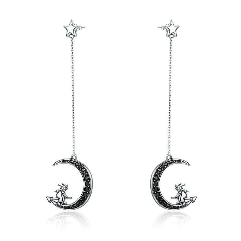Magic Witch Silver Hoop Earrings | Versatile Mystical Jewelry