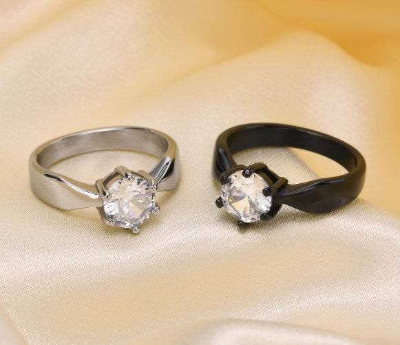 Zircon Engagement Wedding Ring | Trendy Minimalist