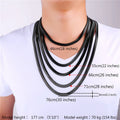 Titanium Steel Snake Bone Chain Necklace in Alloy
