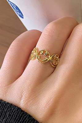 Smiley Face Ring | Minimalist Happy Ring