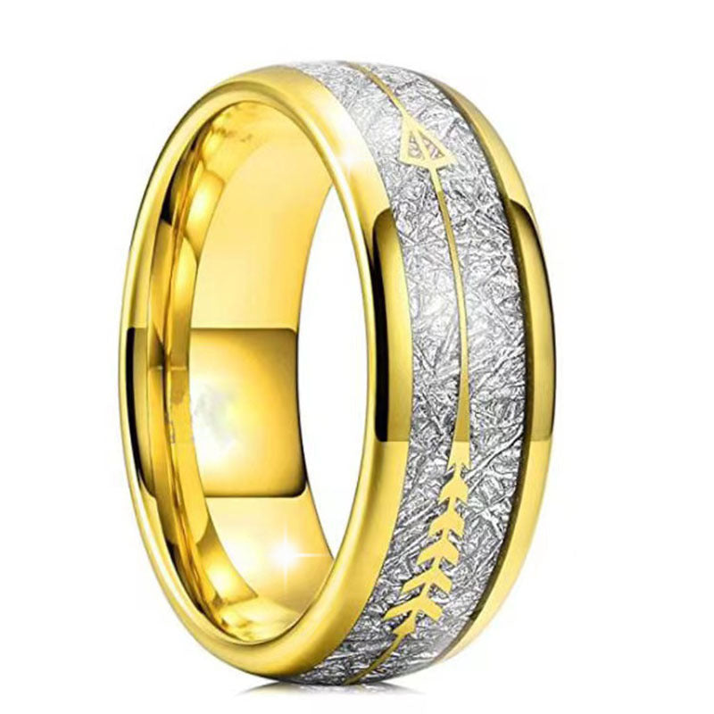 Gold Double Color Polished Ring | Minimalist Design
