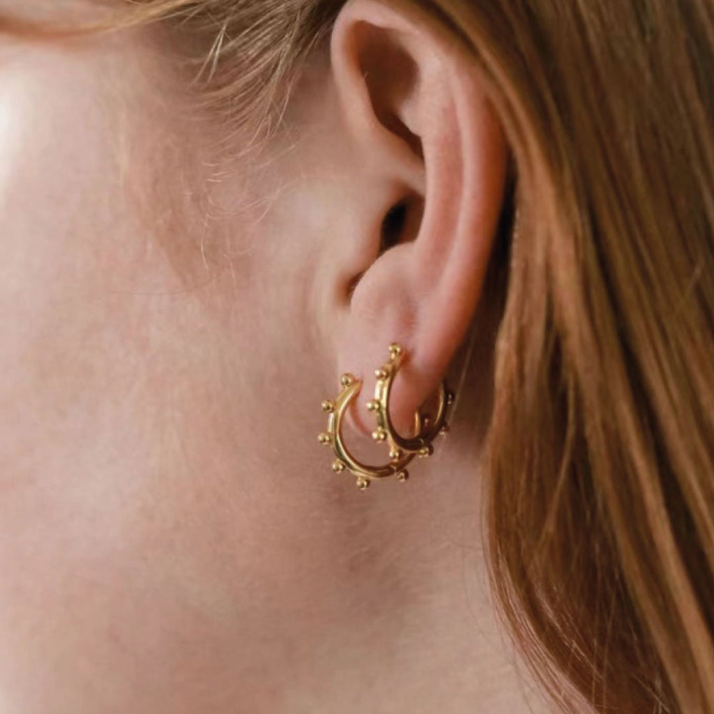 Dainty Huggie Hoop Earrings | Minimalist Gold Hoops for Women