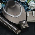Floral Copper Wedding Jewelry Set | Necklace, Ring, Earrings & Bracelet