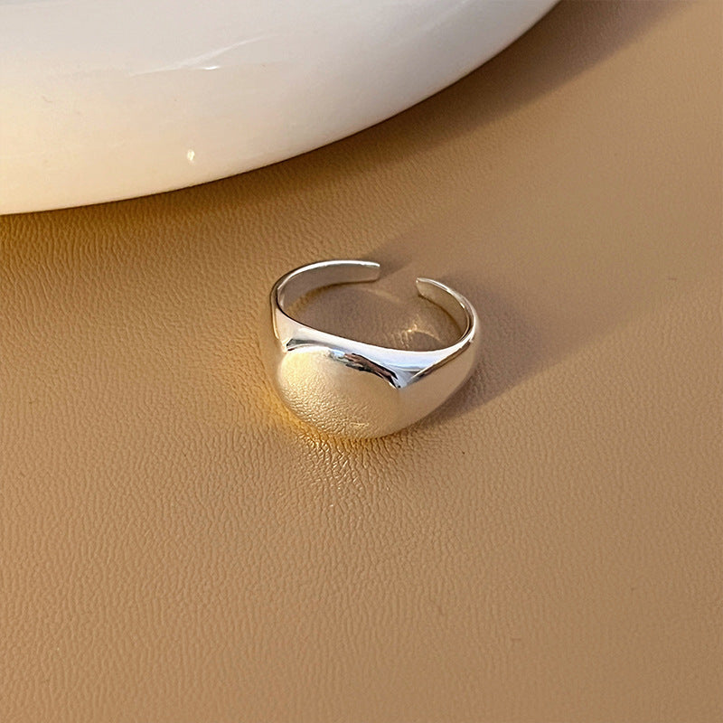 Minimalist Smooth Open Ring for Women
