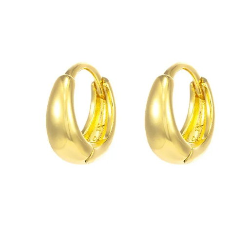 Gilded Gold Hoop Earrings | Elegant Women's Hoops