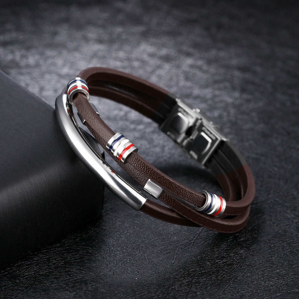 Woven Leather Bracelet for Men | Braided Men's Wrist Accessory