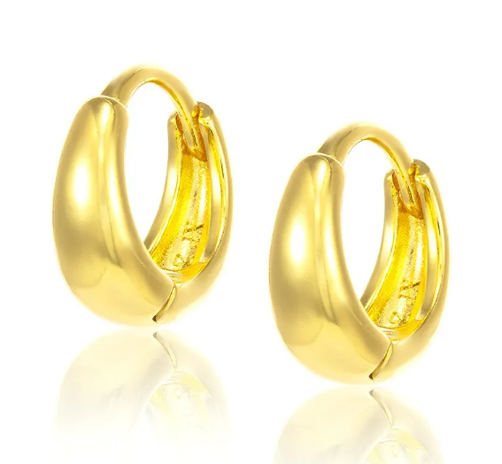 Gilded Gold Hoop Earrings | Elegant Women's Hoops