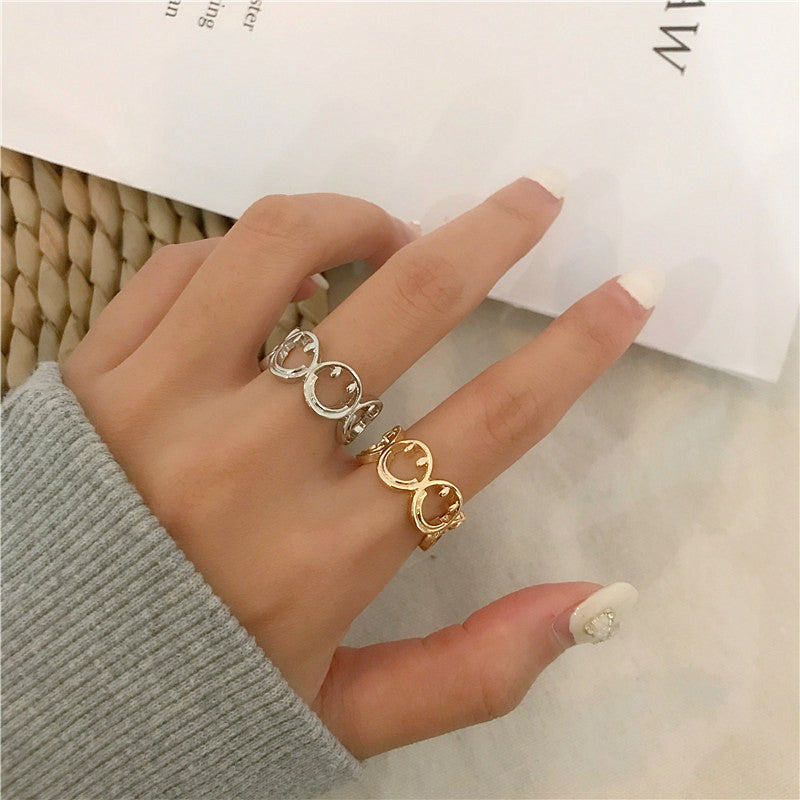 Smiley Face Ring | Minimalist Happy Ring