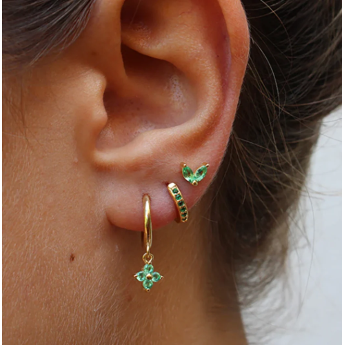 18K Gold Earring & Pendant Jewelry Set | 3-Piece Women's Gift Set