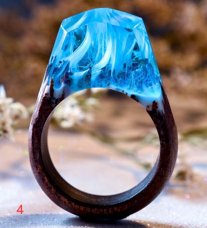 Time Ring | Resin & Wood Minimalist Ring