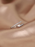 Minimalist Adjustable Zircon Ring | 925 Silver Plated