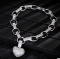 Heart Necklace & Bracelet Set for Women – Dainty Gold & Silver Jewelry Gift Set