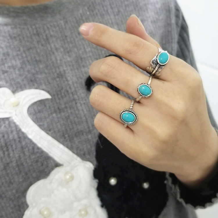 Vintage Feather Ring | Retro Style Adjustable Ring