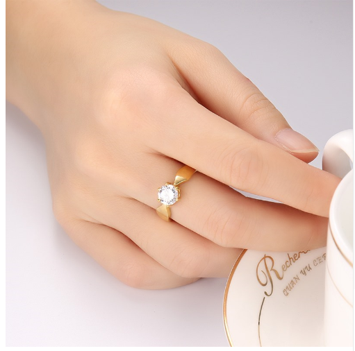 Zircon Engagement Wedding Ring | Trendy Minimalist