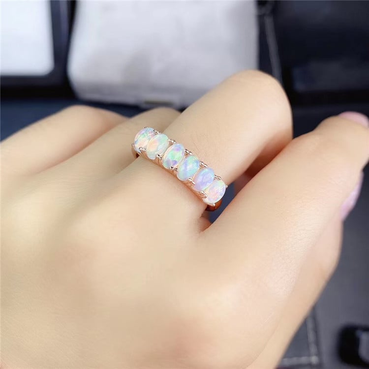 Natural Opal Ring | 925 Sterling Silver