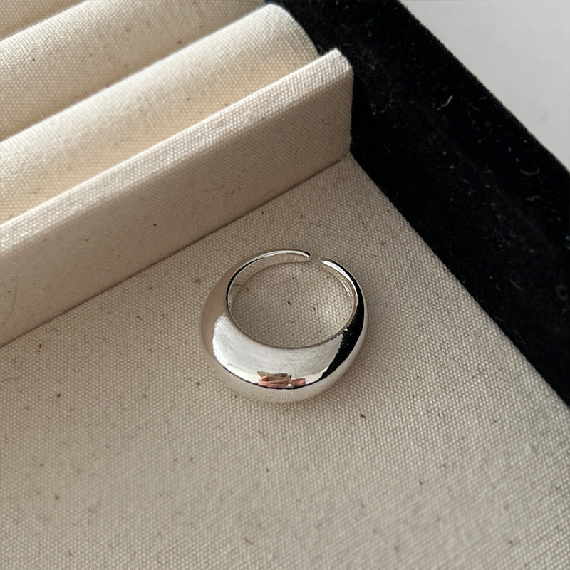 Minimalist Smooth Open Ring for Women