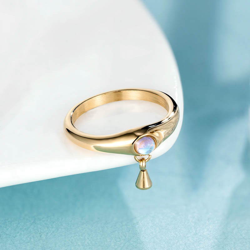 3D Pearl Ring | Minimalist Titanium Steel