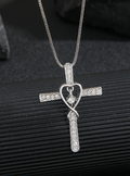 Silver Infinity Cross Necklace | Faith & Love