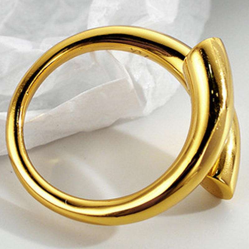 Geometric Lines Minimalist Ring for Women